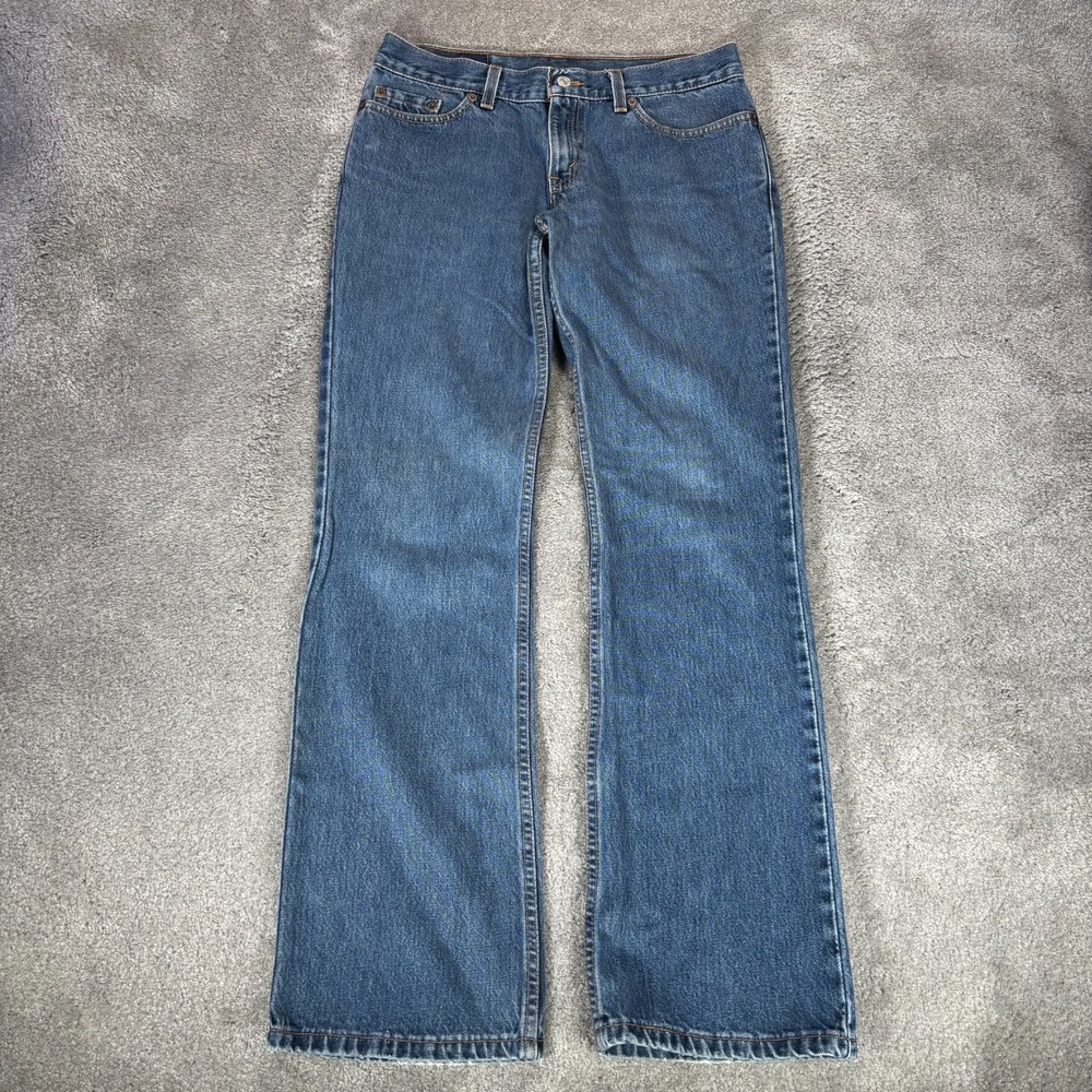 Vintage Levis 518 Jeans Womens 9 Jr. Superlow Bootcut Blue Denim Made In USA